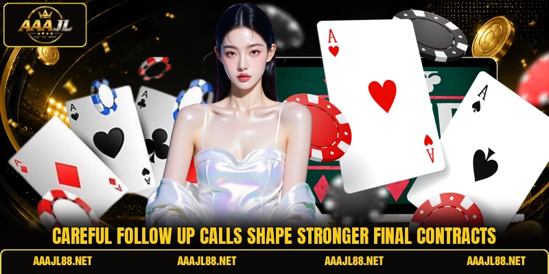 Careful follow up calls shape stronger final contracts