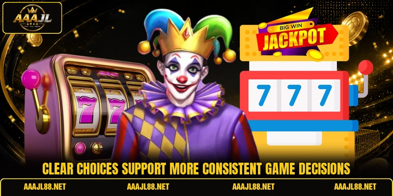 Clear choices support more consistent game decisions