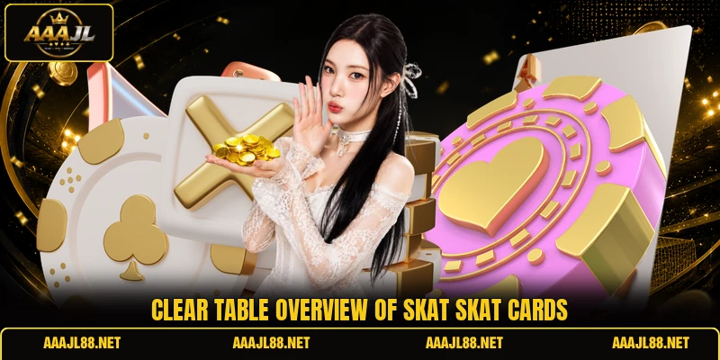 Clear table overview of skat skat cards