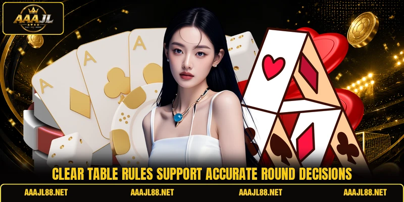 Clear table rules support accurate round decisions