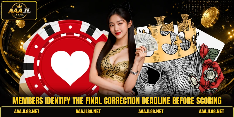 Members identify the final correction deadline before scoring