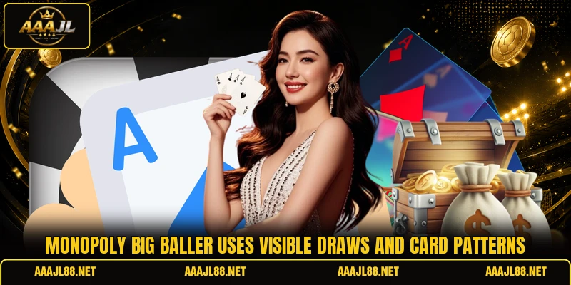 Monopoly Big Baller uses visible draws and card patterns